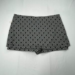 Anthropologie Maeve Black Motif Knit Skort XL Petite